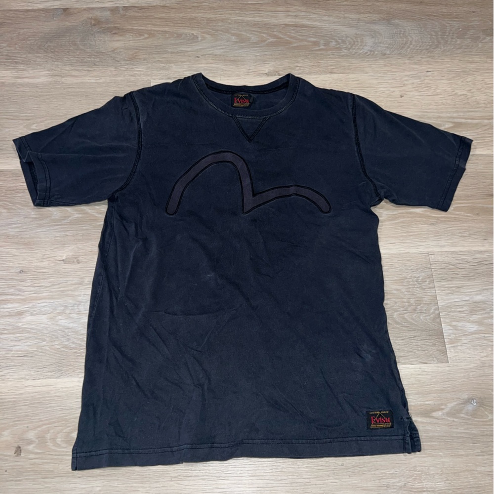 Evisu Black Graphic Tee